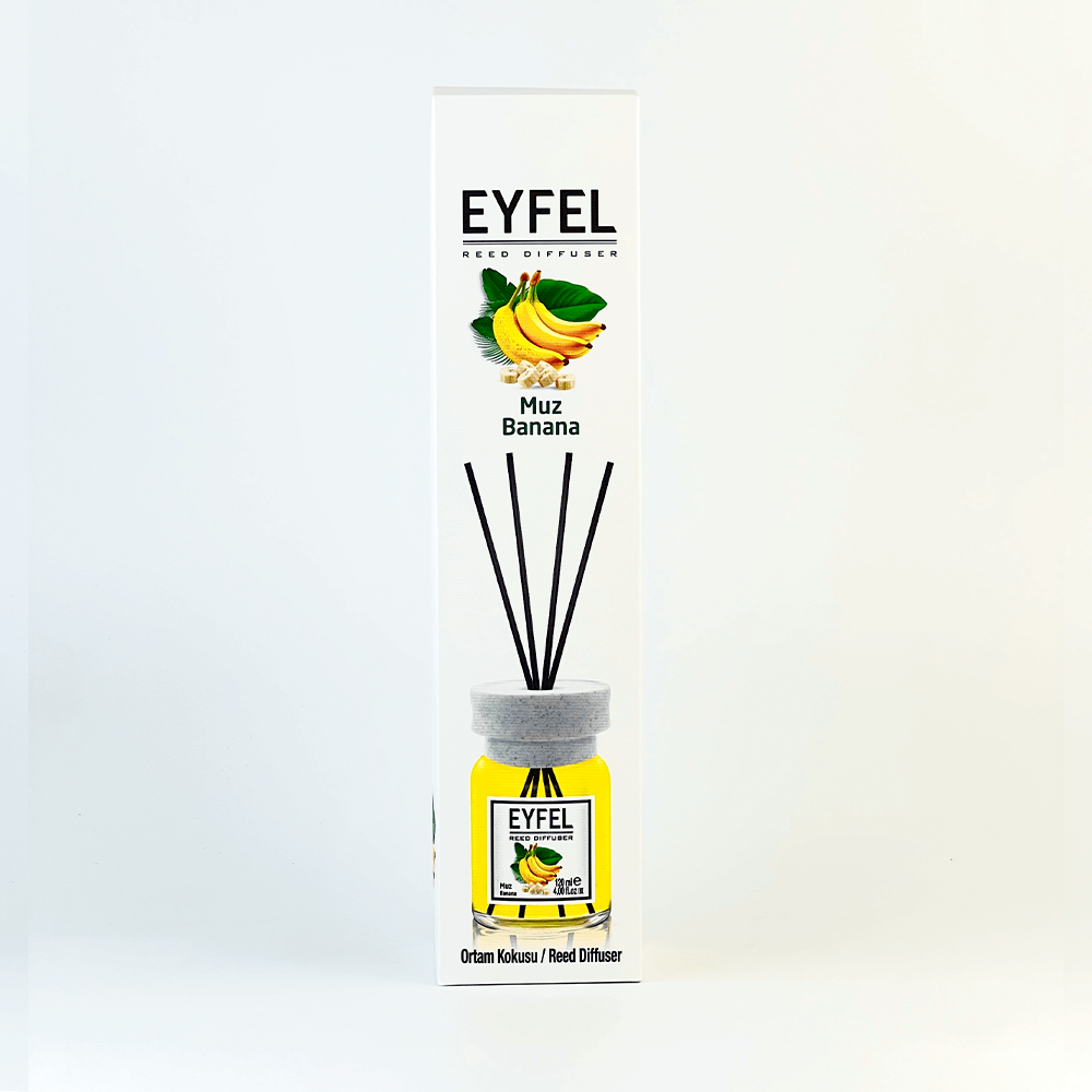 Eyfel_Banana_diffusor Аромадифузор Eyfel Perfume Reed Diffuser банан, 120 мл