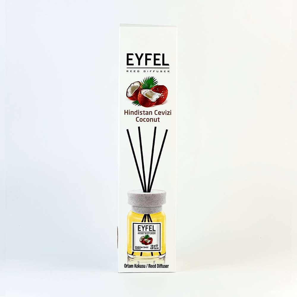 Eyfel_Coconut_diffusor Аромадифузор Eyfel Perfume Reed Diffuser Кокос, 120 мл